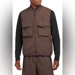 Nike Sportswear FZ0748-237 Men's Brown Tech Woven UPF 40+ Ulility Vest $125 XXL